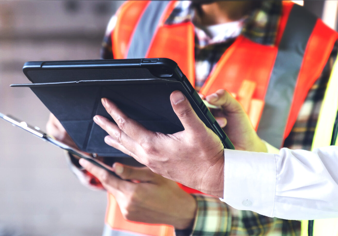 person in hi-vis demonstrating Specialist Solutions